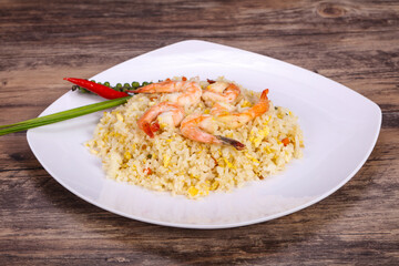 Thai style fried rice with prawn