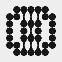 Abstract Cross Pattern Dots Logo generative computational art illustration