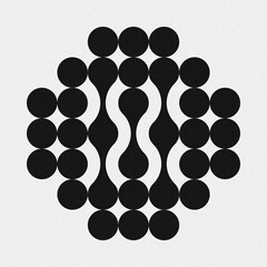 Abstract Cross Pattern Dots Logo generative computational art illustration