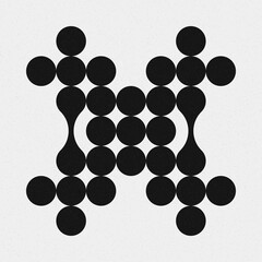 Abstract Cross Pattern Dots Logo generative computational art illustration