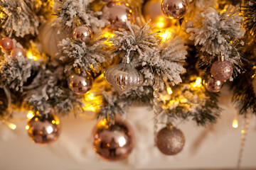 Obraz na płótnie Canvas Christmas light. Christmas and New Year holidays background