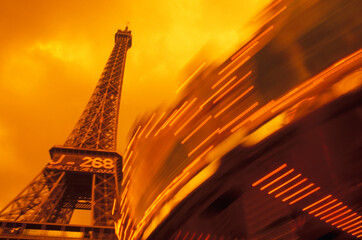 Low angle view of a tower, Eiffel Tower, Paris, France 