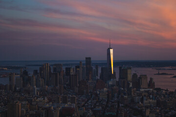 Fototapeta na wymiar New York sunset
