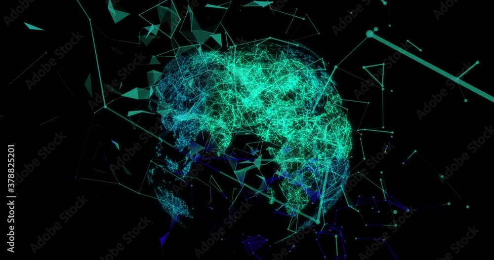 Poster plexus networks against globe of network of connections