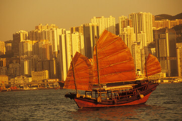 Close-up of a yacht in the sea 