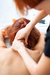 Fototapeta premium Wellness back massage in a beauty salon