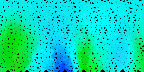 Dark blue, yellow vector poly triangle texture.