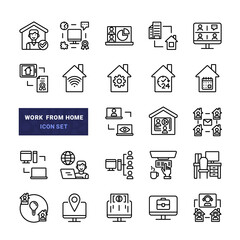 Work From Home Icon Set
