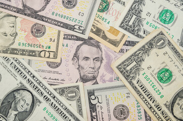 Obraz na płótnie Canvas Money background with dollars. Financial concept.