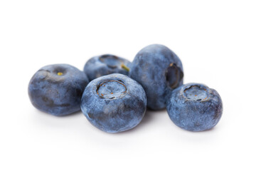 heap of blueberries isolated on white background