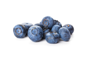 heap of blueberries isolated on white background