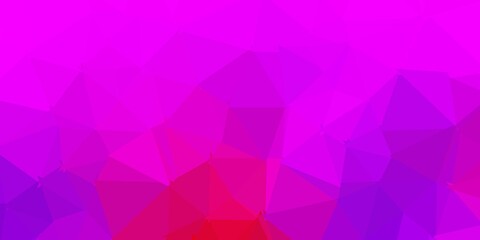 Dark blue, red vector triangle mosaic backdrop.