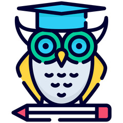 wisdom flat line icon