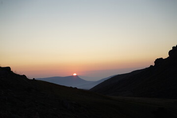 sunrise in the mountains sarıkamış kars