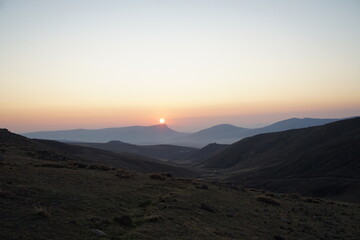 sunrise in the mountains