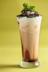 Closeup of an cold coffee
