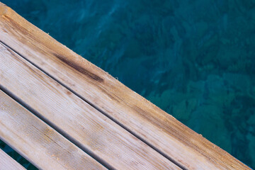 wooden pier on the sea