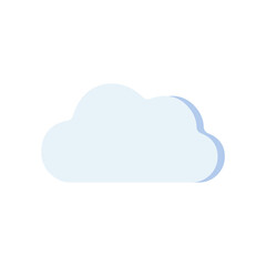 Cloud flat icon. Web server technology. Virtual information sign. Network badge. Vector illustration