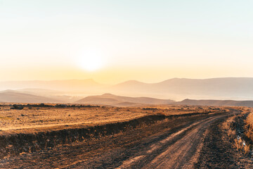 sunrise in the mountains