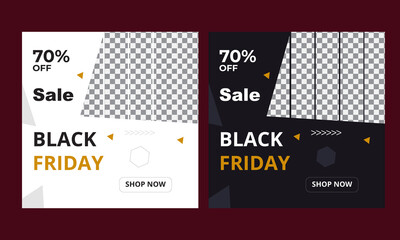 Black friday sale banner, vector illustration