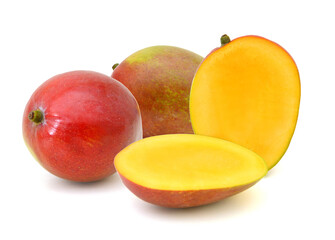 Mango fruits isolated on white background