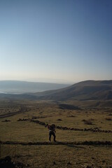 hiker in the mountains