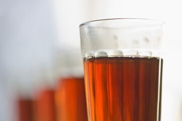 Close-up of glasses of herbal tea
