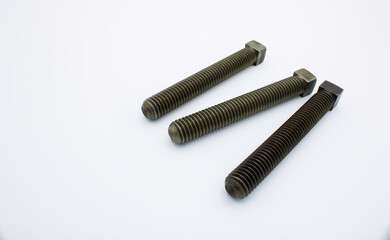 square head screw or square head set screw on a white background