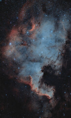 Nebulosa Nord America NGC 7000 
circa 5h di integrazione fotografica