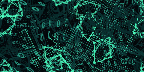 Grunge texture is abstract. Artistic surreal background. Chaotic vintage style