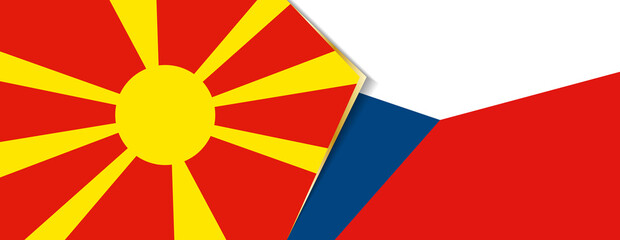 Macedonia and Czech Republic flags, two vector flags.