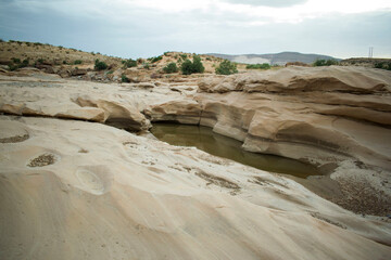 Beautiful view of valleys in the desert.