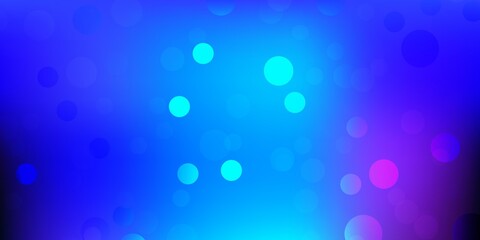 Dark pink, blue vector backdrop with dots.