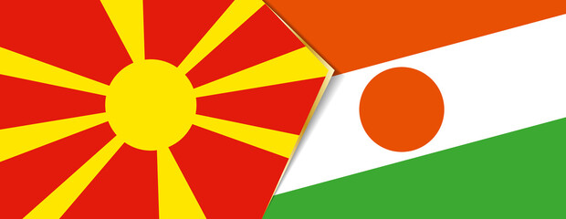 Macedonia and Niger flags, two vector flags.