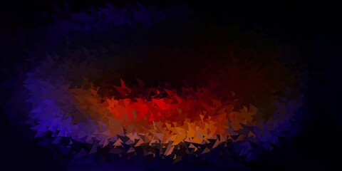 Dark multicolor vector triangle mosaic background.
