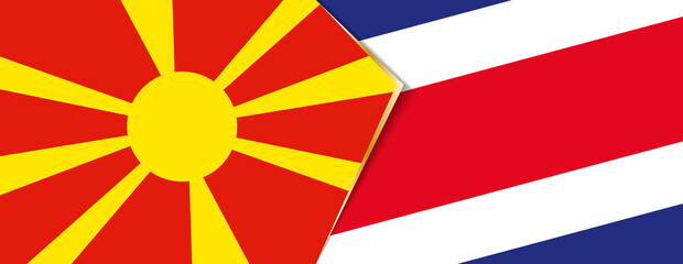 Macedonia and Costa Rica flags, two vector flags.