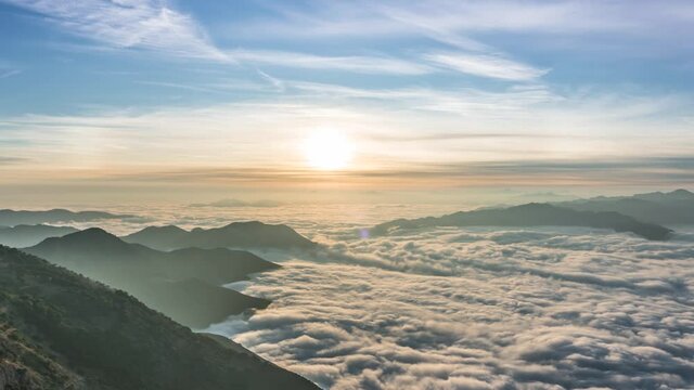 Timelapse of Sunrise at Mirador Cuatro Palos, Pinal de Amoles, Quer&eacute;taro, M&eacute;xico