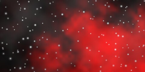 Dark Orange vector background with small and big stars. Colorful illustration with abstract gradient stars. Pattern for new year ad, booklets.