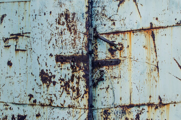 texture , old gates , upholstered in blue iron © Александр Макаров