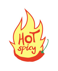 Design of hot spicy symbol