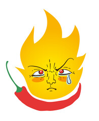 Design of hot spicy symbol