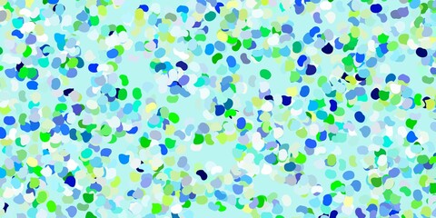 Light blue, green vector template with abstract forms.