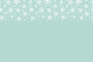 Concept of Christmas card with snowflakes. Winter background. Vector