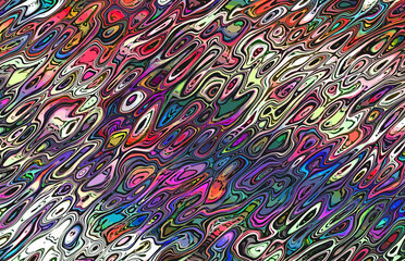 modern psychedelic wavy colors
