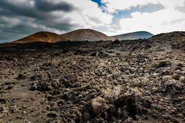 Paisajes del volcán Caldera Blanca de Lanzarote