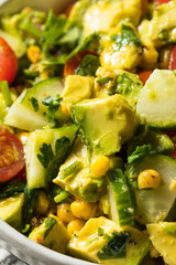 Healthy Organic Avocado Tomato Salad