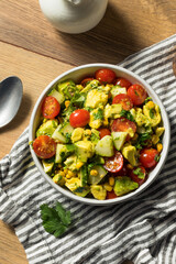 Healthy Organic Avocado Tomato Salad
