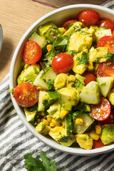 Healthy Organic Avocado Tomato Salad