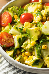 Healthy Organic Avocado Tomato Salad
