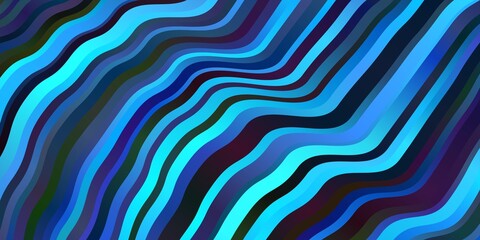 Dark BLUE vector texture with curves.